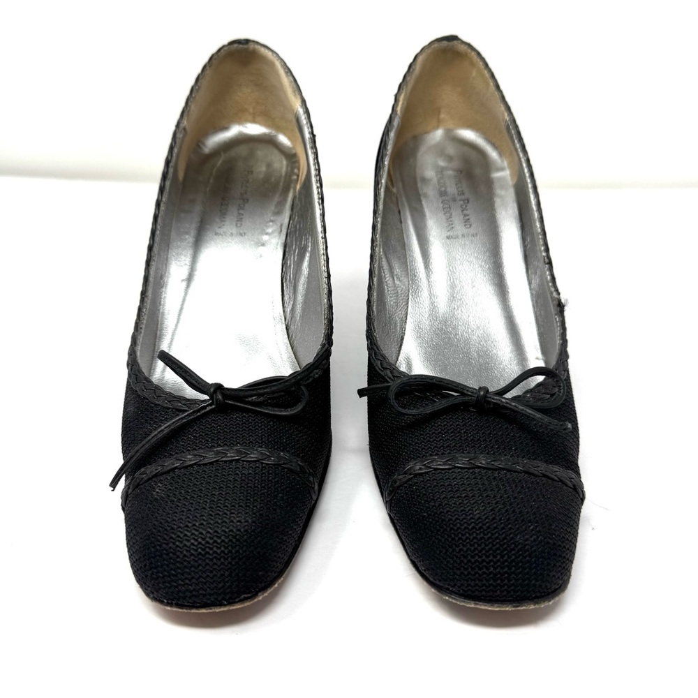 PHYLLIS POLAND for BERGDORF GOODMAN, fabric heels, made in Italy, size 8.5